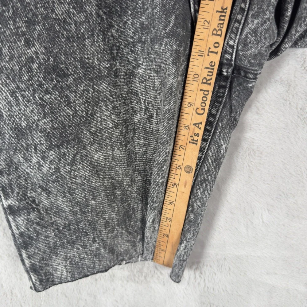 Vintage 80s Levis 550 Mens Grey Acid Wash Denim Cut Off Shorts Made in USA 34 30
